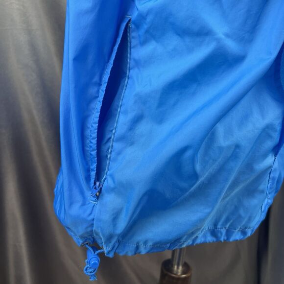 Vintage 90s Nike 1/2 Zip Windbreaker Jacket Sz L Spell Out Swoosh Blue Pullover - Picture 7 of 12